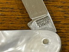 Sheffield 2-Blade Pen Knife w/MOP Scales & Custom Fileworked Backspring England 