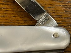 Sheffield 2-Blade Pen Knife w/MOP Scales & Custom Fileworked Backspring England 