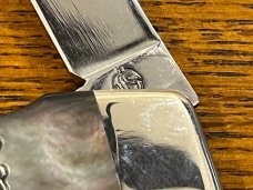 TSCO "Space Shuttle Columbia" Single-Blade Pen Knife w/Black Lip MOP Scales Japan 