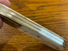 Taylor Cutlery Elk Horn 1981 Ltd Ed 2-Blade Barlow Knife w/MOP Scales SN#1177 Japan 