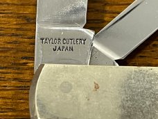 Taylor Cutlery Elk Horn 1981 Ltd Ed 2-Blade Barlow Knife w/MOP Scales SN#1177 Japan 