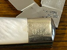 Taylor Cutlery Elk Horn Ltd Ed 1981 2-Blade Gunstock Knife w/MOP Scales SN#093 Japan