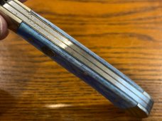 United Cutlery Boker UC9183 "Blue Injun" 2-Blade Trapper w/Serrated Blade & Blue Bone Scales Germany