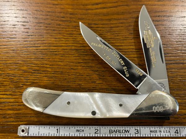 Palmetto Cutlery Club 1986 Ltd Ed 2-Blade Copperhead Knife w/MOP Scales SN#009 