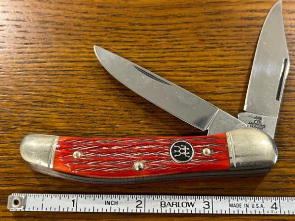 J. A. Henckels 2-Blade Copperhead w/Jigged Red Bone Scales Germany