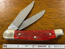 J. A. Henckels 2-Blade Copperhead w/Jigged Red Bone Scales Germany