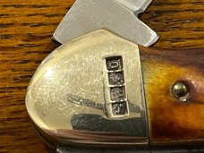 I*XL-Schrade 2-Blade Canoe Knife w/Stag Scales England 