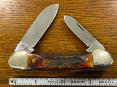 I*XL-Schrade 2-Blade Canoe Knife w/Stag Scales England 