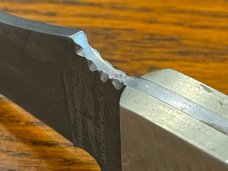Parker-Edwards 8 1/4" Trailing Point Hunting Knife w/Damascus Blade & Stag Scales