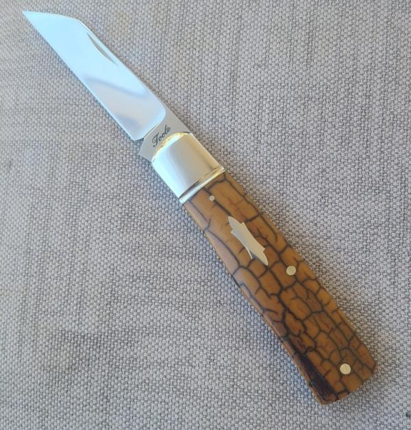 Bobby Toole Crackle Mammoth Native ...Cpm154...fluted integral doved bolsters..3 7/8""..coa & pouch 