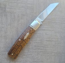 Bobby Toole Crackle Mammoth Native ...Cpm154...fluted integral doved bolsters..3 7/8""..coa & pouch 