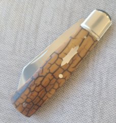 Bobby Toole Crackle Mammoth Native ...Cpm154...fluted integral doved bolsters..3 7/8""..coa & pouch 