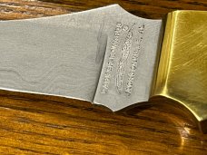 08 Parker-Edwards Trailing Point Hunting Knife w/Damascusl Blade & Stag Scales A175DS 