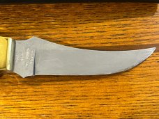 08 Parker-Edwards Trailing Point Hunting Knife w/Damascusl Blade & Stag Scales A175DS 