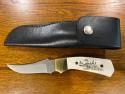 01 Parker-Edwards Trailing Point Hunting Knife w/Stainless Steel Blade & Scrimshaw Stag Scales A175S