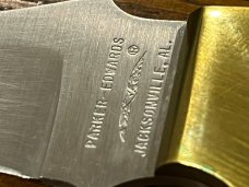 02 Parker-Edwards Trailing Point Hunting Knife w/Stainless Steel Blade & Gnarly Stag Scales A175SS