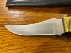 02 Parker-Edwards Trailing Point Hunting Knife w/Stainless Steel Blade & Gnarly Stag Scales A175SS