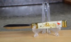 White Handled Bullfighter Lever Lock