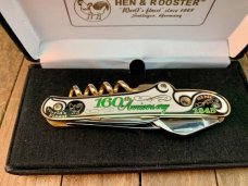 Hen and Rooster Bartender Knife 160th Anniversary Cloisonne Stanhope Lens
