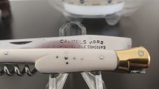 Lagioule Mammouth Ivory with awl and cork screw 