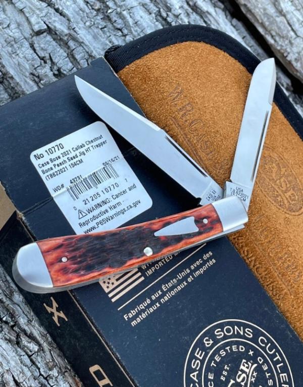 CASE XX ** 2021 TONY BOSE COLLABORATION CHESTNUT BONE 154CM HT TRAPPER 50 MADE