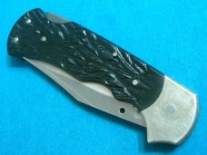 VINTAGE 1988 HARLEY DAVIDSON HD1 USA LOCKBACK BEARHEAD FOLDING HUNTER POCKET KNIFE KNIVES OLD SHEATH