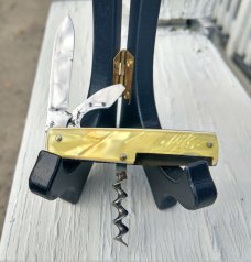 Vintage Utica Cutlery NY Pocket Knife With Corkscrew