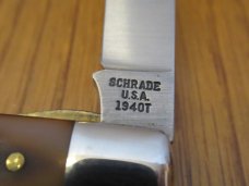Schrade Rough Saw Cut Delrin USA Made Gunstock LinerLock Trapper Model 194OT