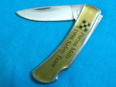 UTICA PURINA MILLS 1996 181501 SAFETY ADVERTISING CAMPING SURVIVAL FOLDING POCKET KNIFE KNIVES OLD