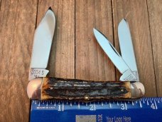 Winchester 3 Back Spring Swell Center Whittler Stag 1991 #3904