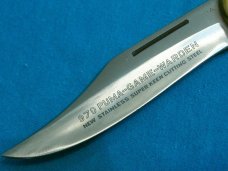 1970 STAG PUMA GAME WARDEN GERMANY 970 33073 FOLDING HUNTER POCKET KNIFE KNIVES OLD UNUSUAL SHEATH