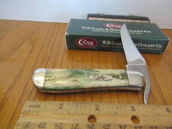Case XX 2000 Green Appaloosa Bone RussLock Pattern # 61953L SS Case XX 2000 Green Appaloosa Bone RussLock Pattern # 61953L SS