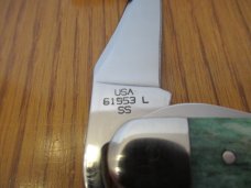 Case XX 2000 Green Appaloosa Bone RussLock Pattern # 61953L SS