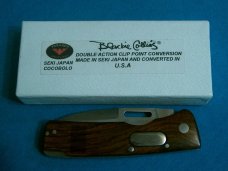 PARAGON BLACKIE COLLINS SEKI JAPAN COCOBOLO CLIP POINT CONVERSION FOLDING KNIFE KNIVES MIB