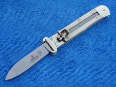  7-3/4" Bone Hubertus leverlock Shell-Puller automatic knife (111.KN.11 P) last one 