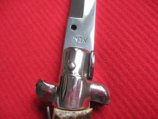 New Old Stock "INOX" 13 Inch Stag ITALIAN STILETTO Switchblade Knife