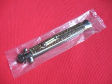 New Old Stock "INOX" 13 Inch Stag ITALIAN STILETTO Switchblade Knife