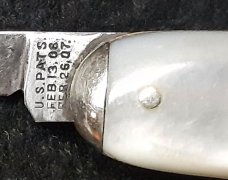 Early Schrade Cut Co Genuine Mother of Pearl w/ Tip Bolsters 
