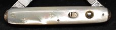 Early Schrade Cut Co Genuine Mother of Pearl w/ Tip Bolsters 