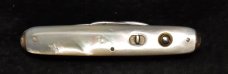 Early Schrade Cut Co Genuine Mother of Pearl w/ Tip Bolsters 
