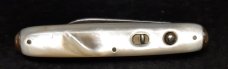 Early Schrade Cut Co Genuine Mother of Pearl w/ Tip Bolsters 