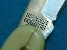 FROST CUTLERY FLYING FALCON ROSTFREI MASONS MASONIC FOLDING POCKET KNIFE KNIVES AD