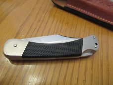 Puma Folding Lock Back Hunter with Leather Sheath 