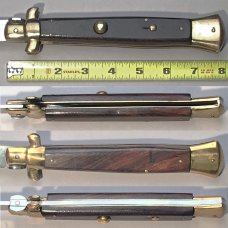 15" Italian Auto Stiletto, rosewood, NOS vintage collector knife, MONSTER! c.1984