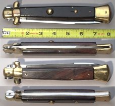 15" Italian Auto Stiletto, rosewood, NOS vintage collector knife, MONSTER! c.1984
