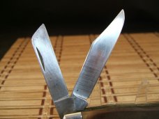 SCHRADE N.Y. U.S.A. MADE OLD TIMER 8OT SR STOCKMAN OLDER HIGH CARBON STEEL FOLDING USED POCKET KNIFE