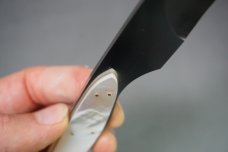 + *RARE* EARLY THOMAS HASLINGER ONE-OF-A-KIND HANDMADE MOTHER PEARL FIGHTING KNIFE +