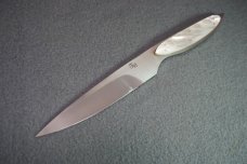 + *RARE* EARLY THOMAS HASLINGER ONE-OF-A-KIND HANDMADE MOTHER PEARL FIGHTING KNIFE +