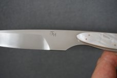 + *RARE* EARLY THOMAS HASLINGER ONE-OF-A-KIND HANDMADE MOTHER PEARL FIGHTING KNIFE +