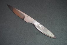 + *RARE* EARLY THOMAS HASLINGER ONE-OF-A-KIND HANDMADE MOTHER PEARL FIGHTING KNIFE +